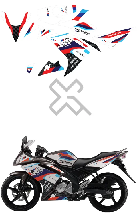 RR Edition Full Body Sticker Compatible with R15 V1 | Made In Premium Gloss Vinyl With FPF(Fade Protection Film), Water Proof, Precut Sticker,  Pack Of 1 Compatible with Both Side